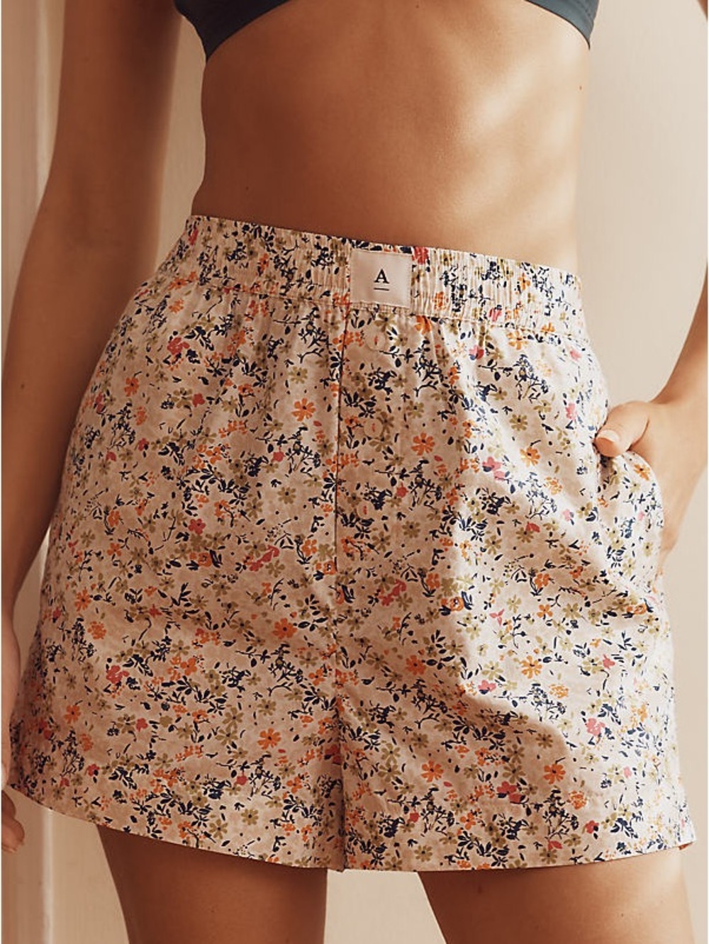 Anthropologie Wren Floral Boxer Shorts